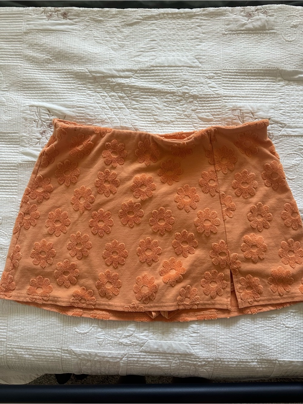 Terry cloth skort